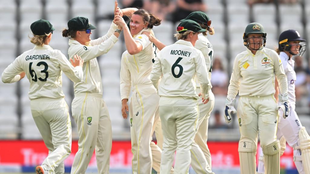 Tahlia McGrath and Australia celebrate a wicket