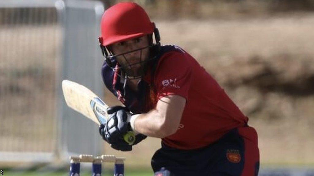 Charles Perchard bats for Jersey