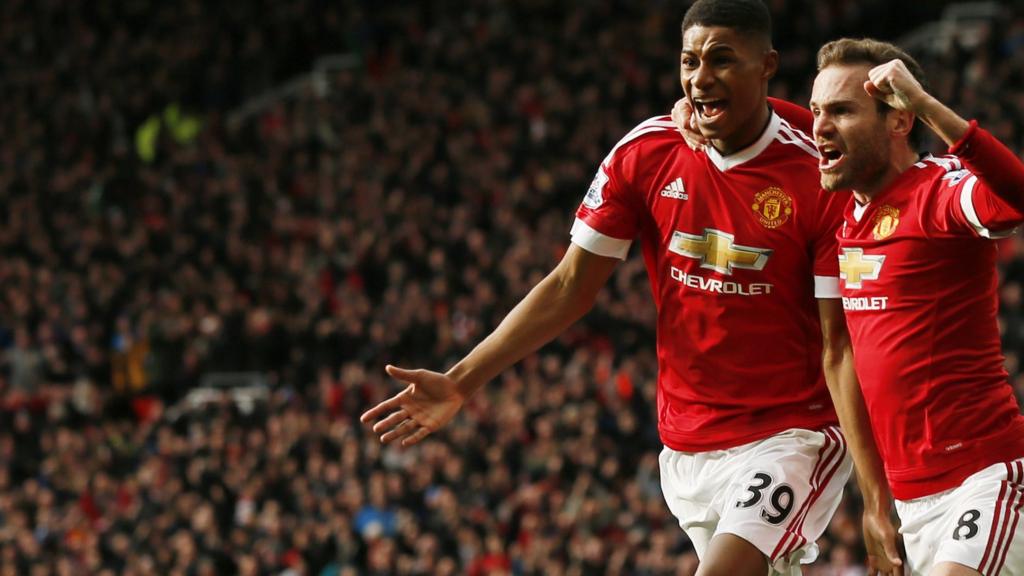 Marcus Rashford celebrates