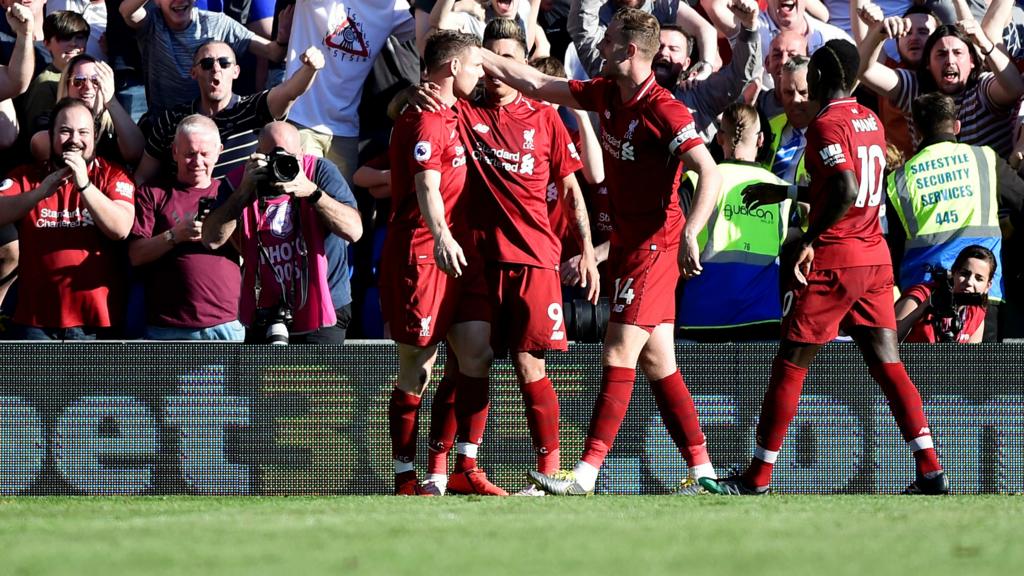 Liverpool second goal celebration