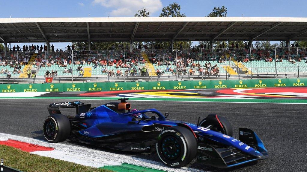 Williams' Alex Albon during Italian Grand Prix qualifying