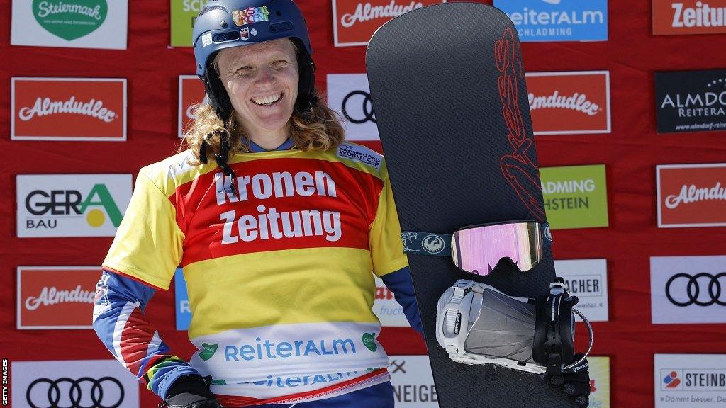 Charlotte Bankes on the World Cup podium