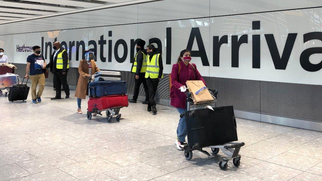 Arrivals at Heathrow on Friday 23 April