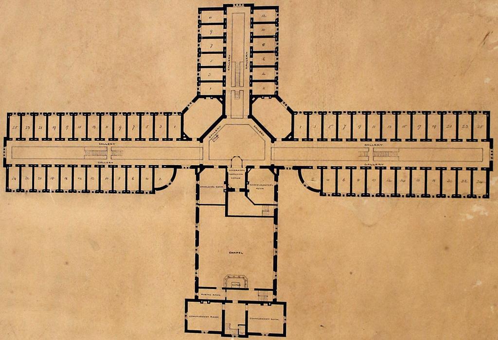 Plan of Reading Gaol - 19th Century