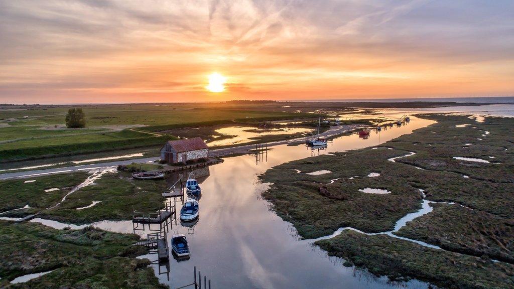 Thornham Staithe at sunset