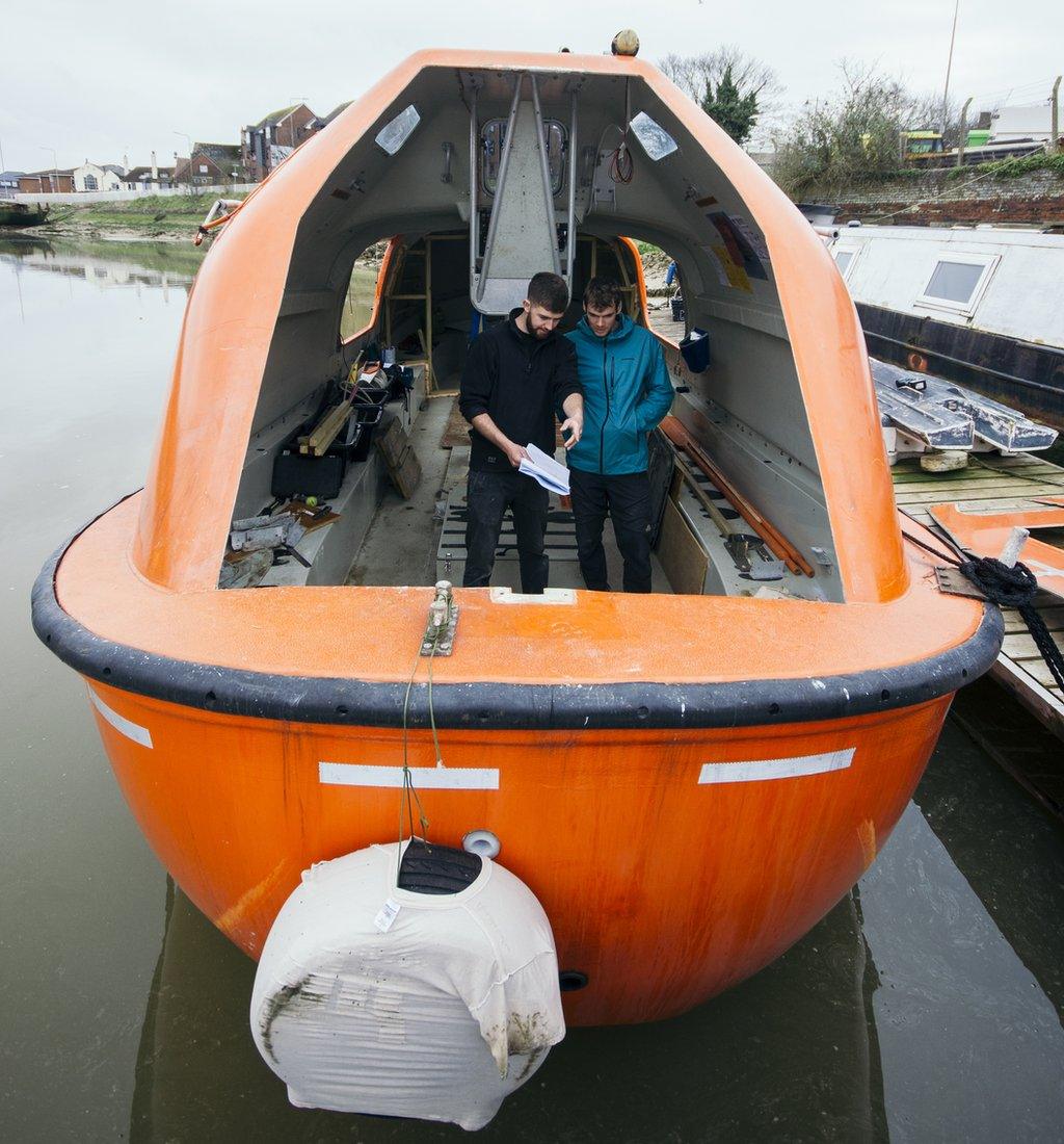 rear view of lifeboat