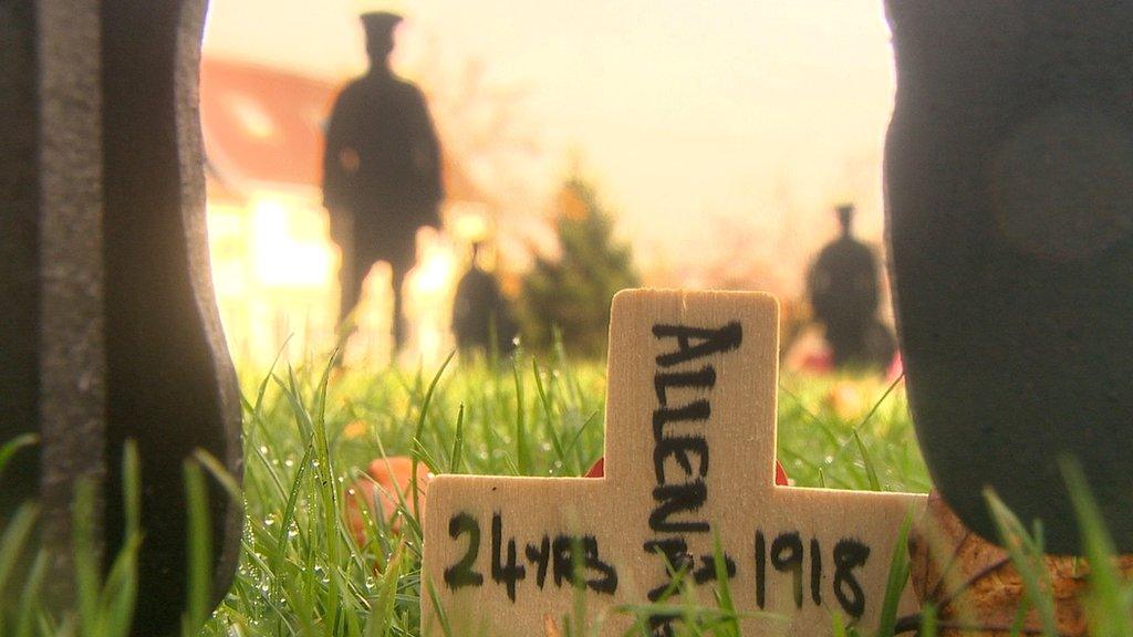 Soldier silhouettes in Haughley