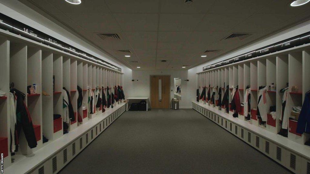 Manchester United women changing room