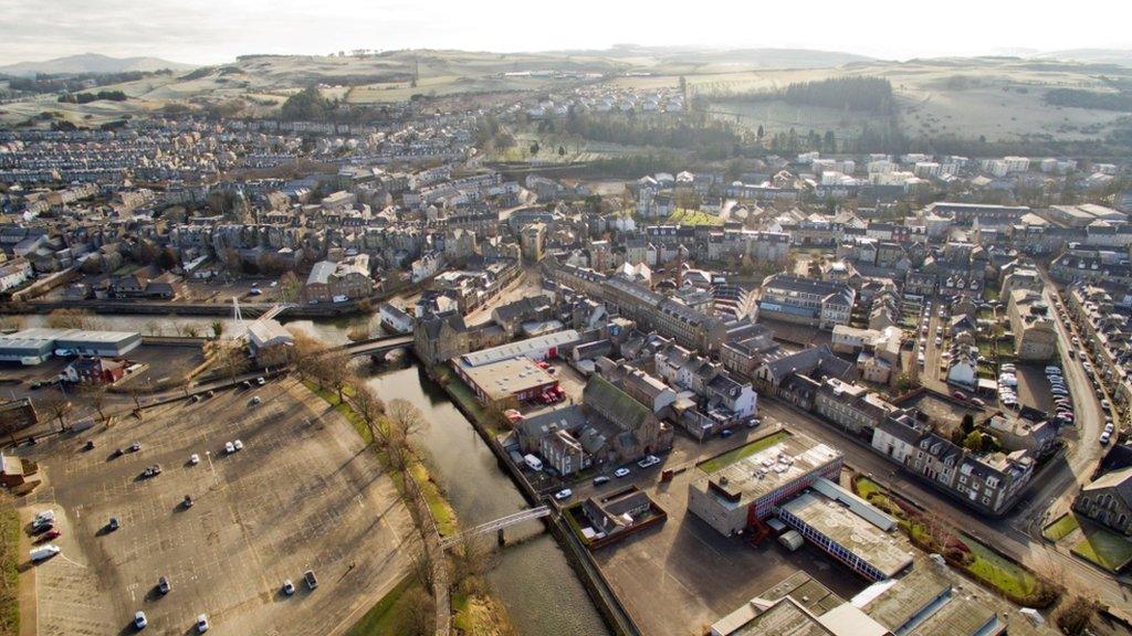 Hawick aerial view