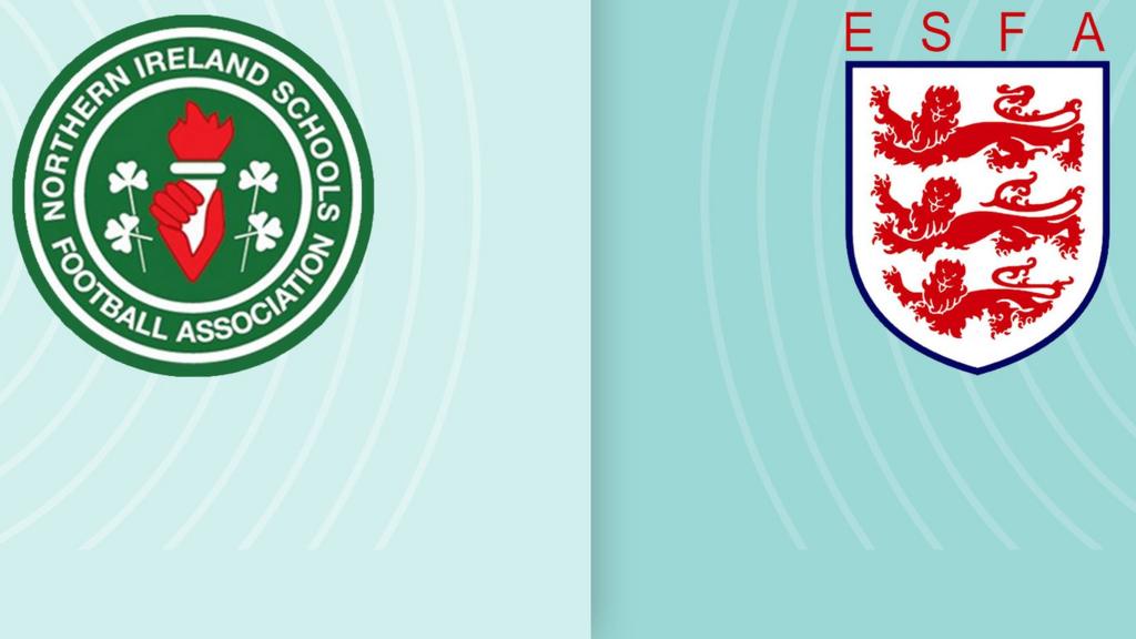 Northern Ireland U18 boys v England U18 boys badge graphic