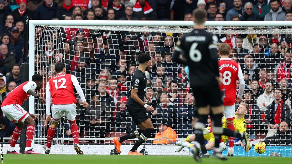 Philip Billing scores the opener for Bournemouth