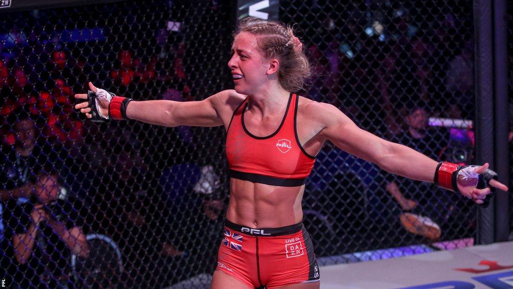 Dakota Ditcheva following victory over Malin Hermansson