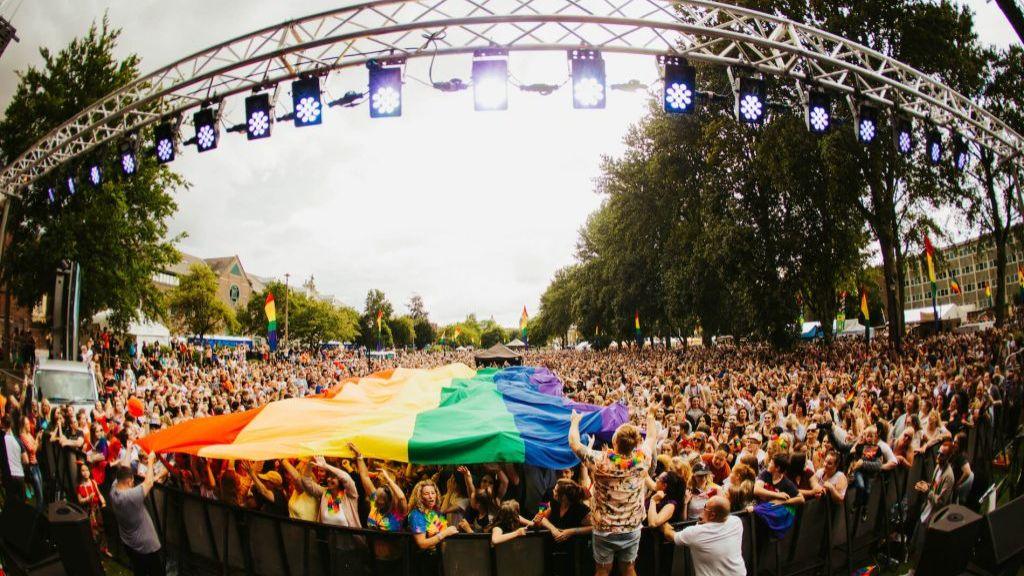 The UK's "first ever" national LGBT+ pride event was held in the city in 2017