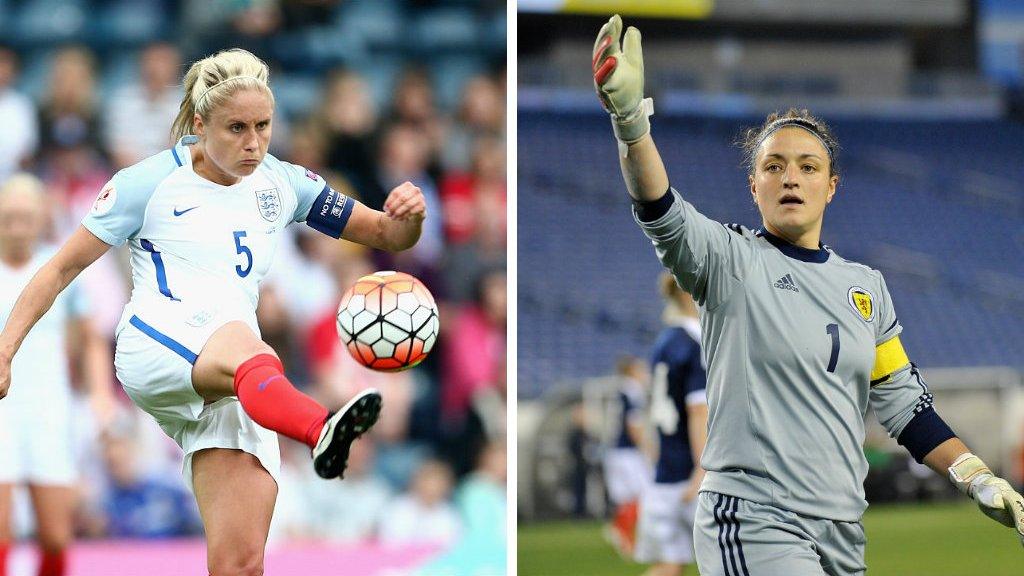 Steph Houghton and Gemma Fay