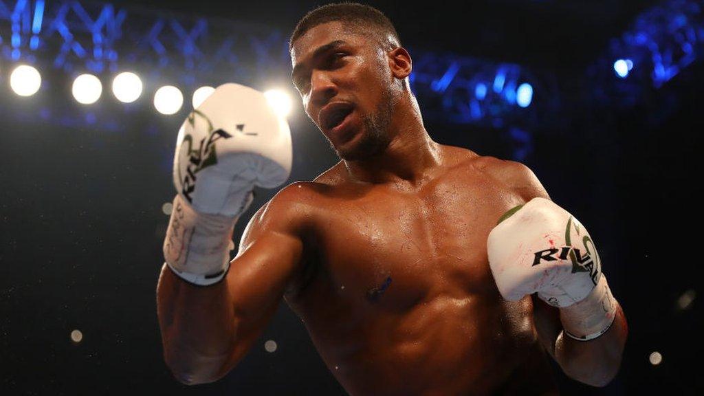 Britain's heavyweight champion Anthony Joshua