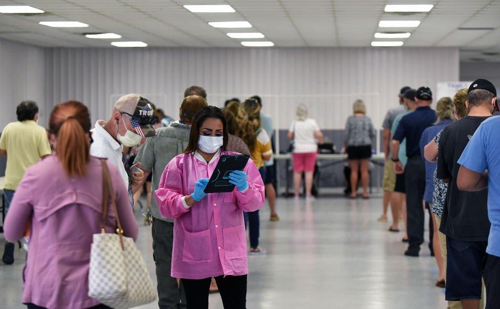 A testing centre in Florida