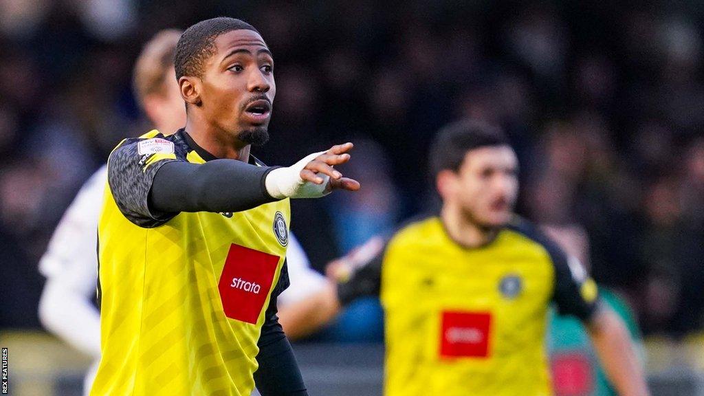 Kayne Ramsay playing for Harrogate Town