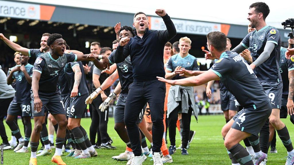 Plymouth Argyle celebrate