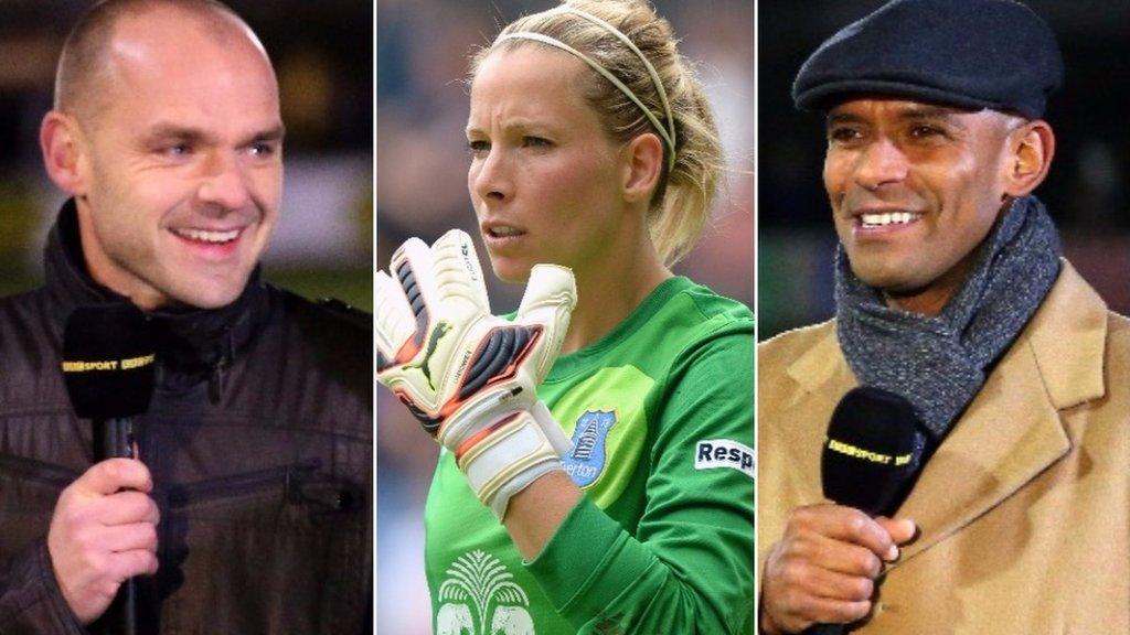 Danny Murphy (left), Rachel Brown-Finnis (centre) and Trevor Sinclair