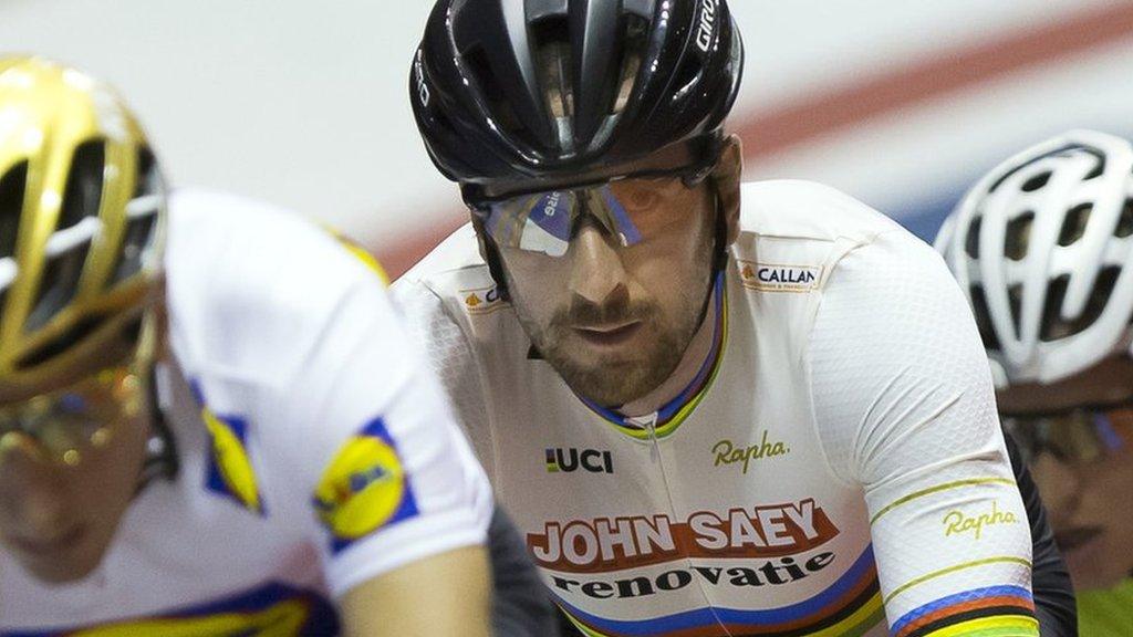 Bradley Wiggins in action at the Ghent Six Day