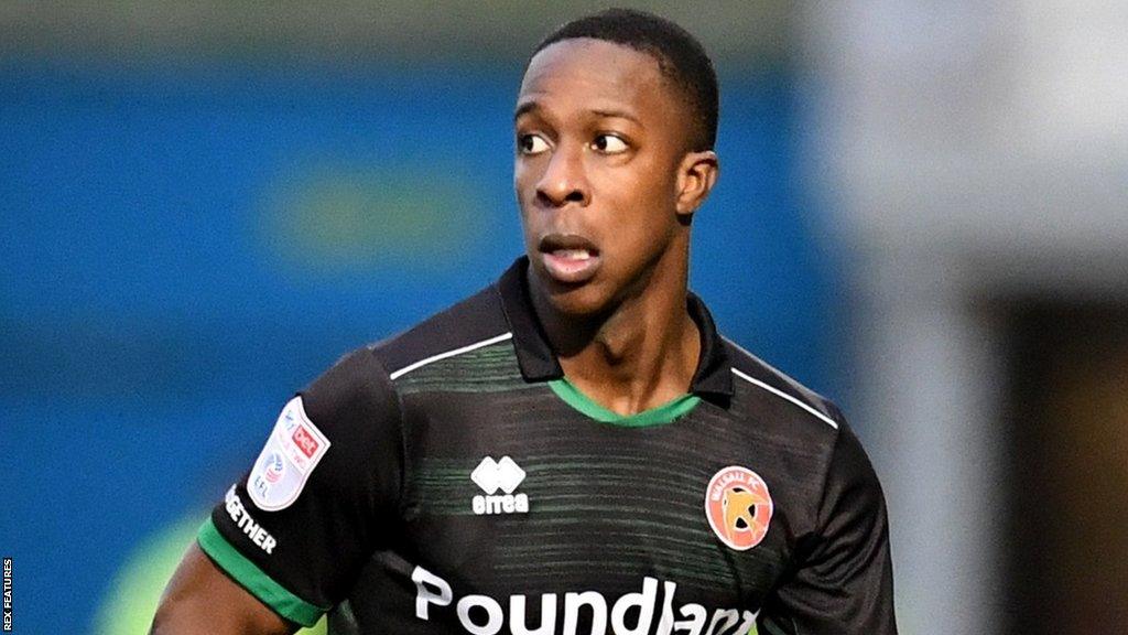 Liam Gordon playing for Walsall