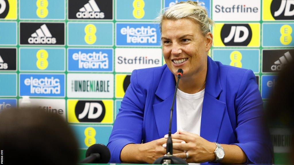 Tanya Oxtoby was all smiles as she met the media on Friday