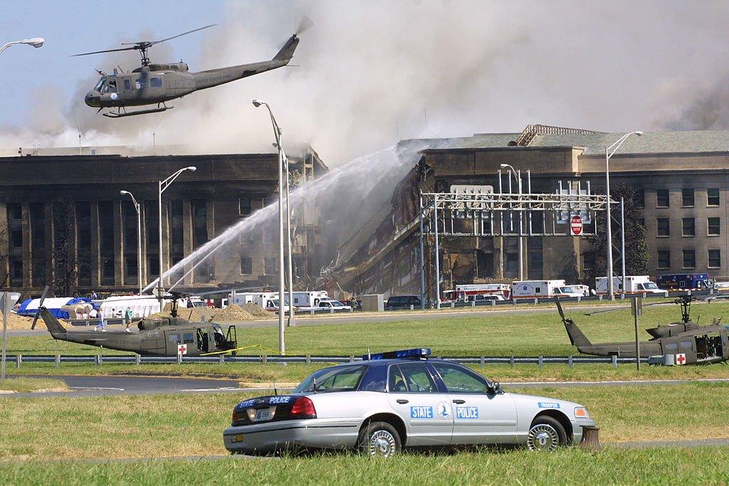 The Pentagon after the September 11 terror attacks.