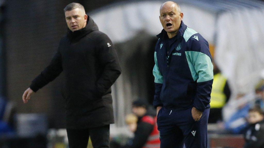 Plymouth Argyle boss Steven Schumacher and Stoke City manager Alex Neil