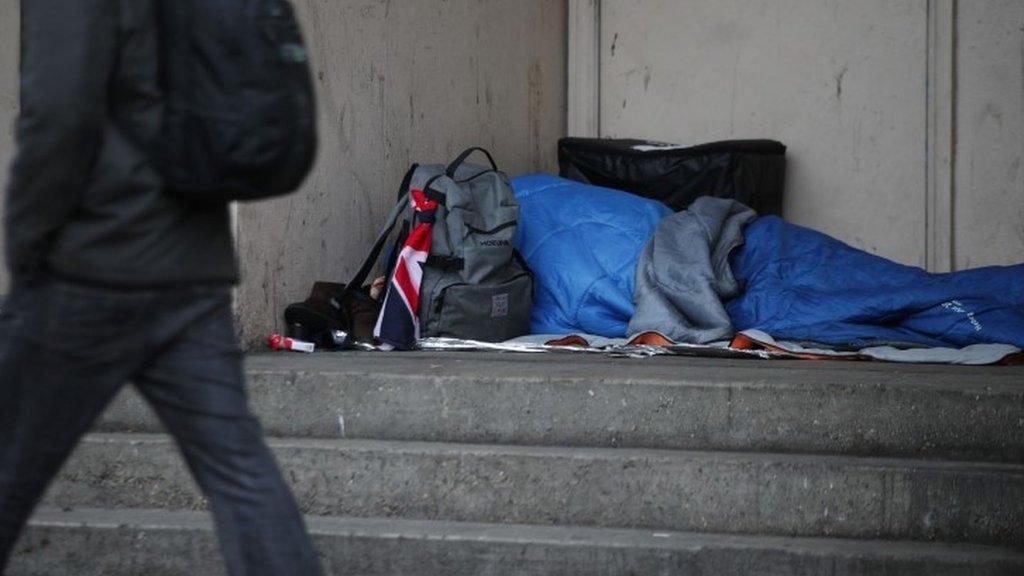 Person sleeping rough