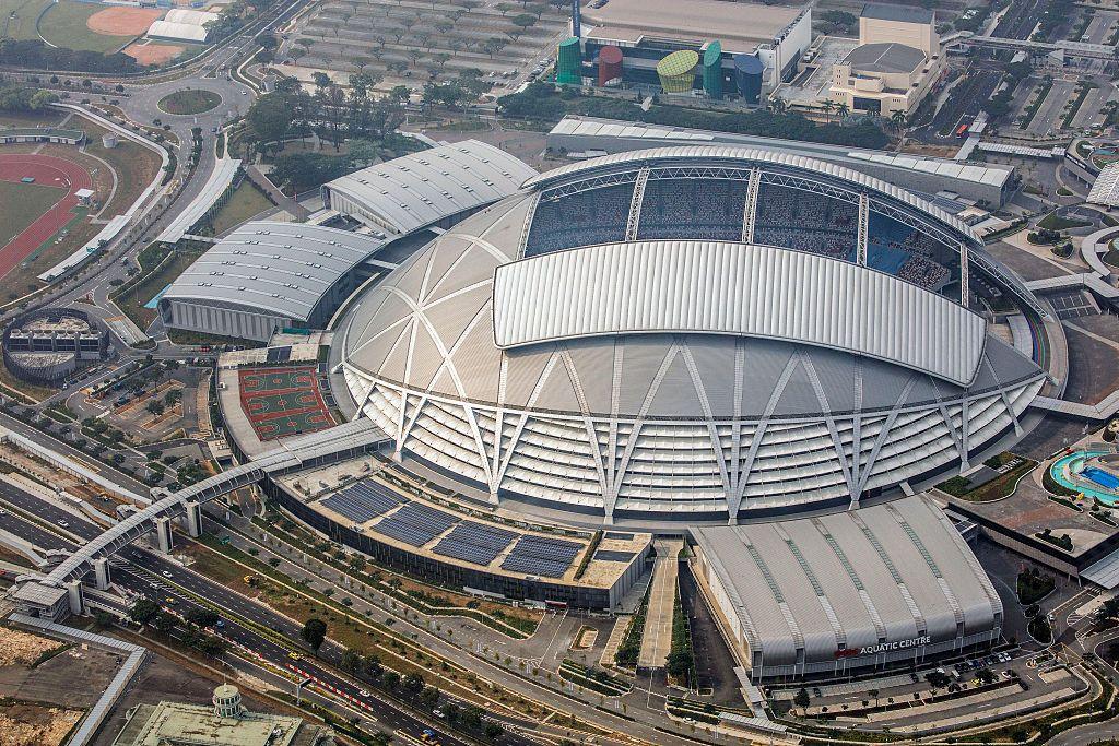 An aerial view of the Singapore National Stadium in Singapore