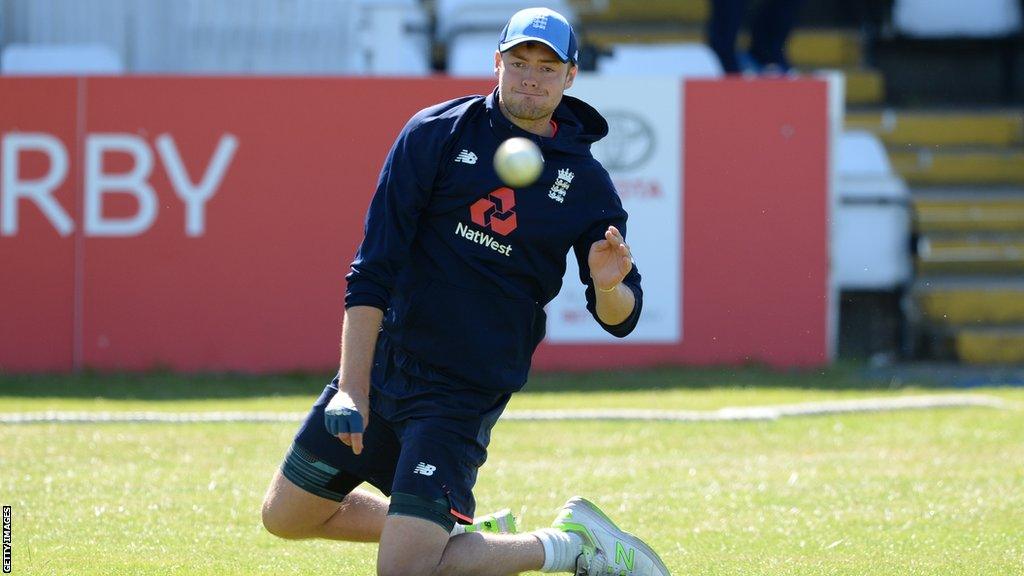 Tom Helm training with England