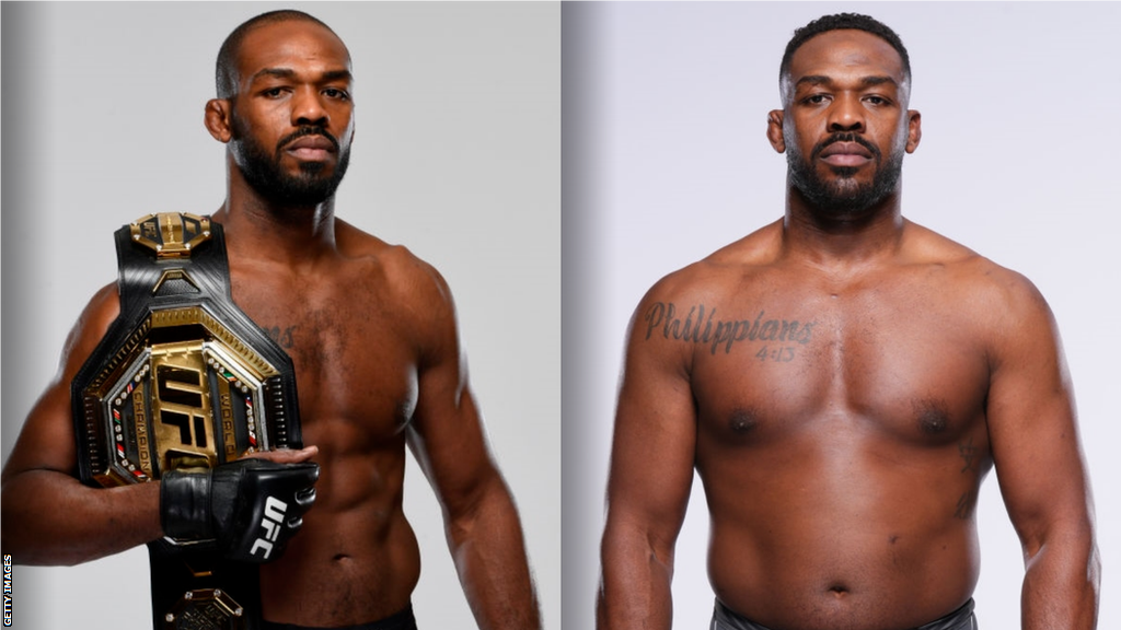 Jon Jones in 2019 and Jon Jones in 2023