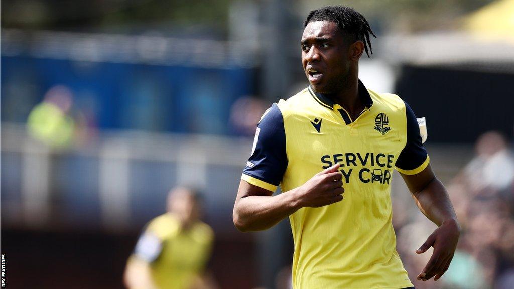 Dan Nlundulu in action for Bolton