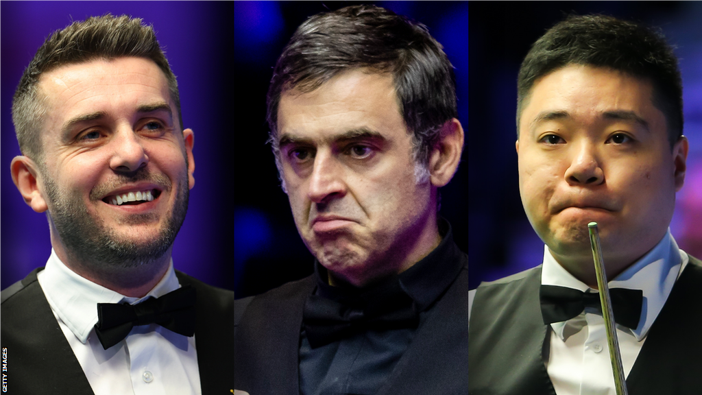 A split picture of Mark Selby, Ronnie O'Sullivan and Ding Junhui