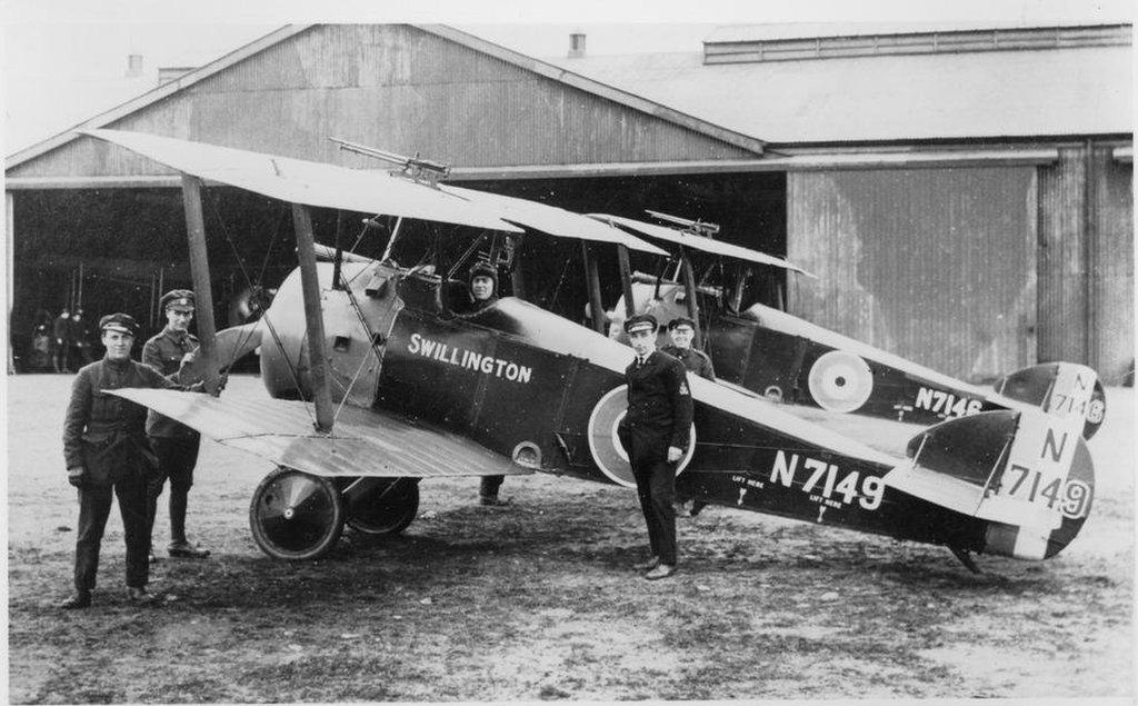 Archive photograph of aircraft at Edinburgh Airport site