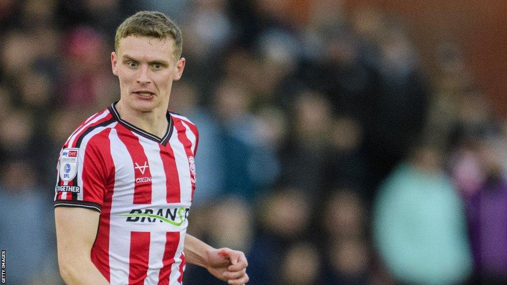 Ethan Hamilton in action for Lincoln City