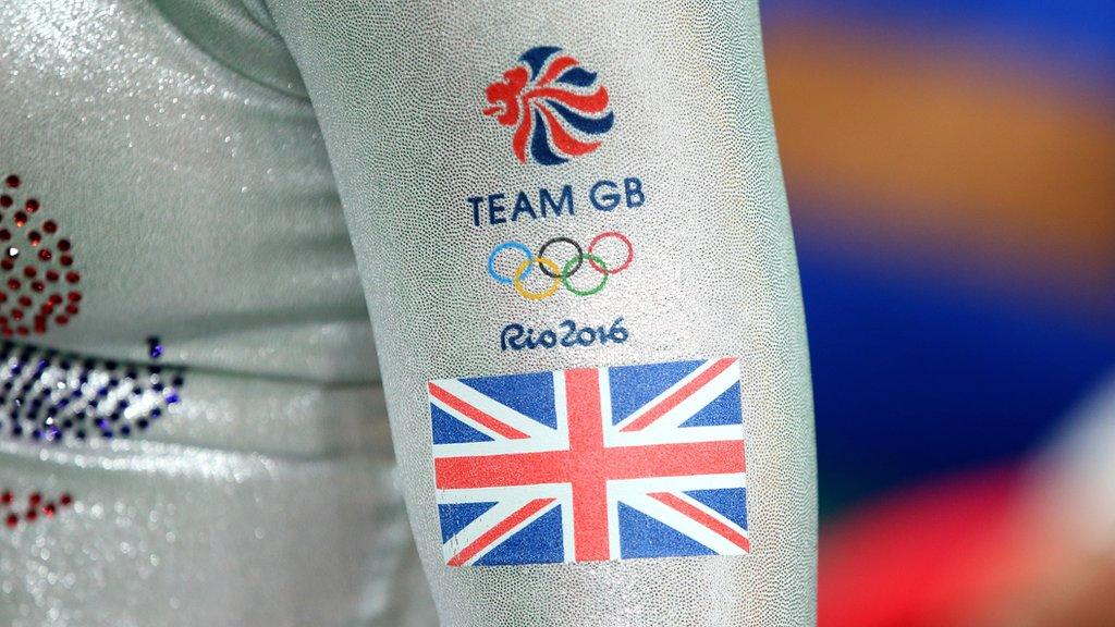 Team GB logo on leotard