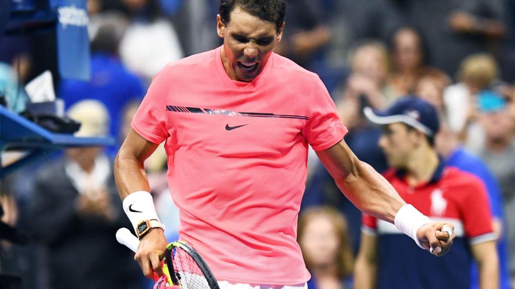 Rafael Nadal celebrates