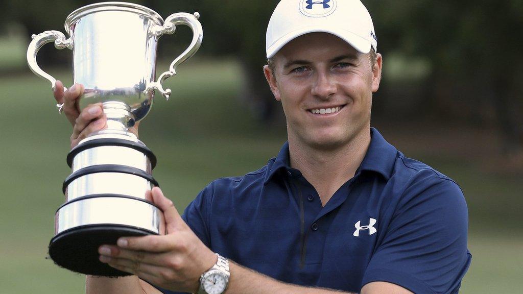 Jordan Spieth with the Australian Open title