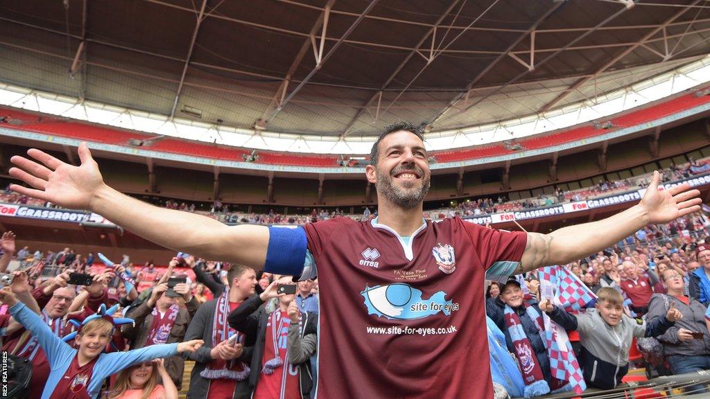 Julio Arca won the 2016-17 FA Vase with South Shields as well as three promotions during his time with the club