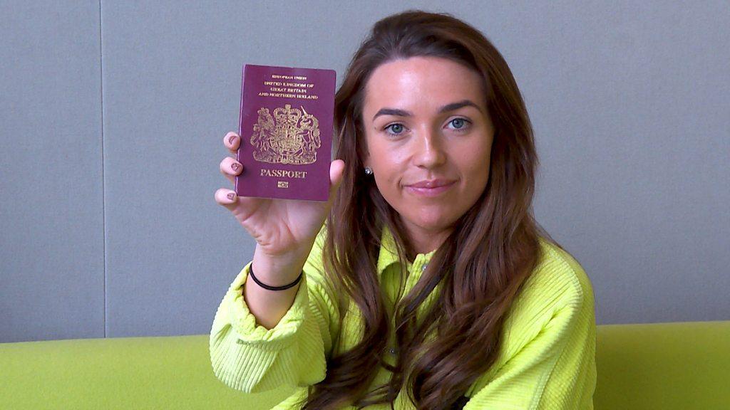 Ellis with her passport