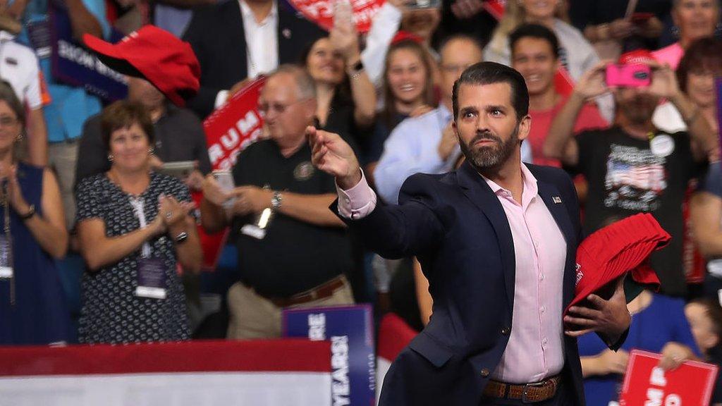 Trump Jr at a rally