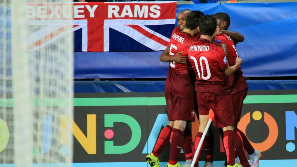 Portugal's players celebrate
