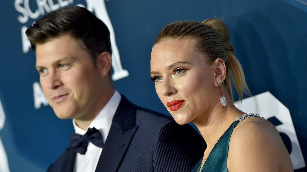 Scarlett Johansson and Colin Jost