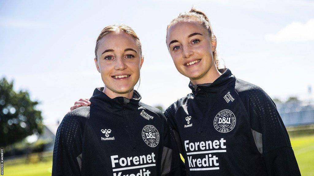 Sara and Karen Holmgaard in Denmark training kit