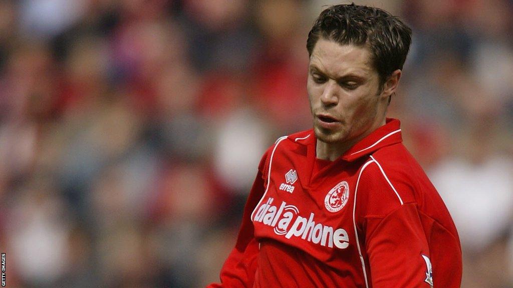 Malcolm Christie skips a tackle in Boro's game against Tottenham