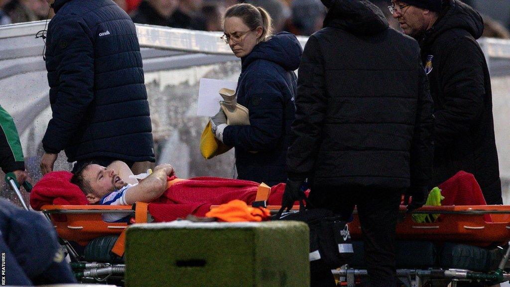 Alan Judge was carried off on a stretcher