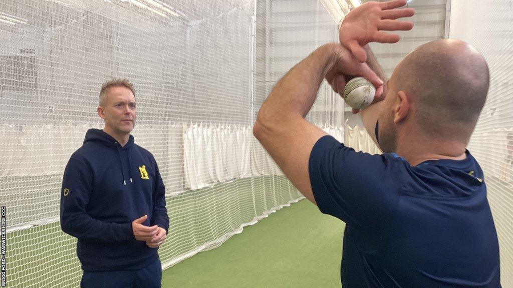 Stuart Barnes, with Warwickshire and Southern Brave left-arm wrist spinner Jake Lintott