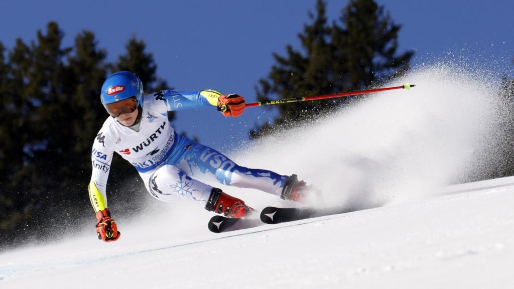 Mikaela Shiffrin during the FIS Alpine World Cup Championships Women's Giant Slalom