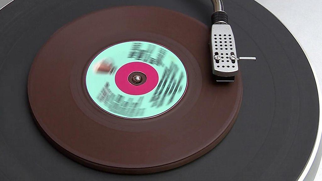 A chocolate vinyl record